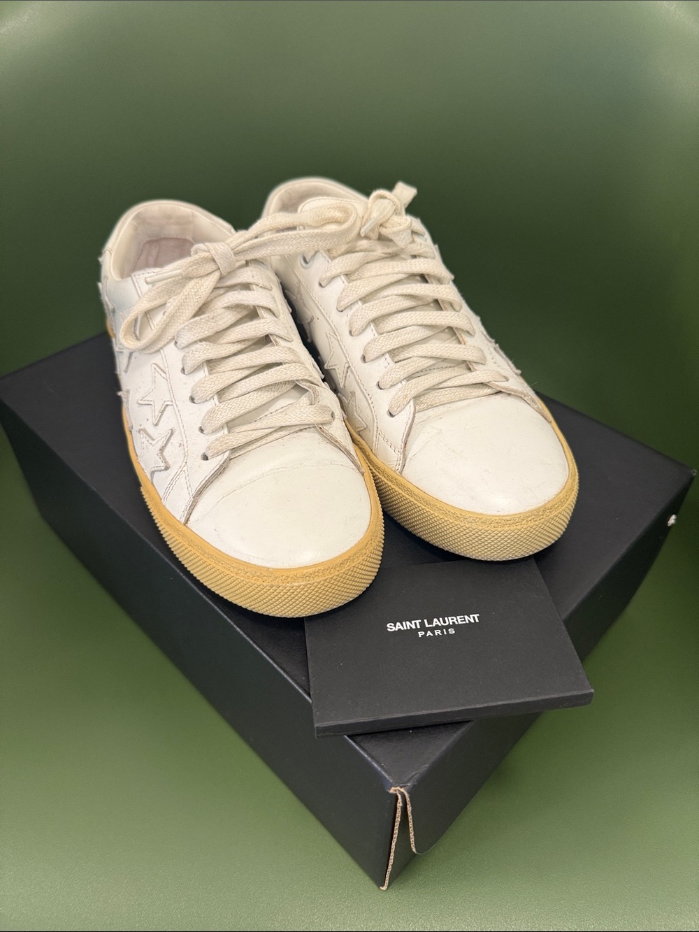 Saint Laurent Court Classic Leather Sneakers size 38